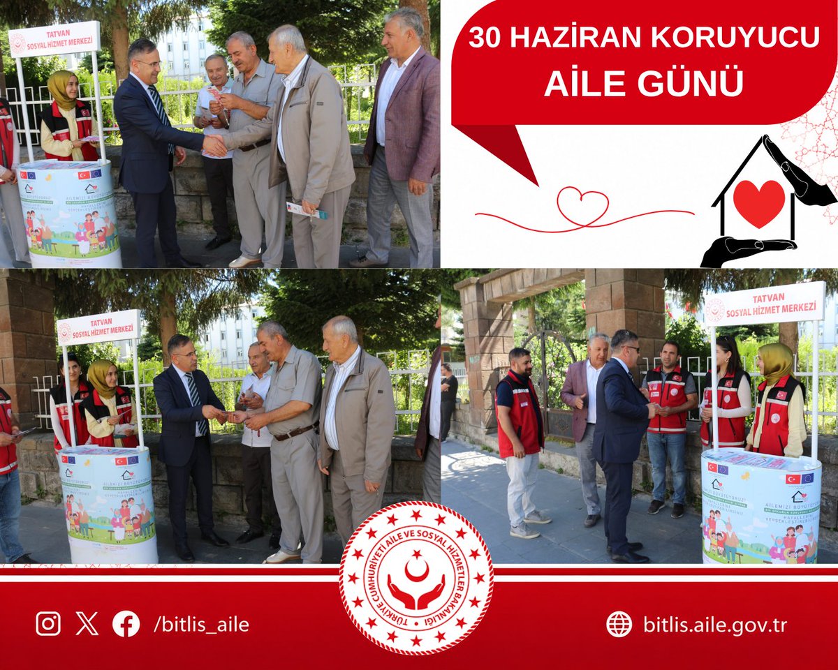 bitlis_aile's tweet photo. 💙 Sevgiyle Büyüyen Her Çocuk, Güçlü Bir Geleceğin Temelidir.

📍 30 Haziran Koruyucu Aile Günü etkinlikleri kapsamında, İl Müdürümüz Vefa Akdoğan, İl Müdürlüğümüz koordinesinde Tatvan Sosyal Hizmet Merkezi Müdürlüğümüz tarafından Tatvan ilçemizde kurulan Koruyucu Aile Farkındalık Standını ziyaret etti.

Gerçekleştirilen ziyarette vatandaşlarımızla bir araya gelen İl Müdürümüz, koruyucu aile hizmet modeline ilişkin bilgilendirmelerde bulunarak çocuklarımızın sevgi ve güven ortamında büyümesine katkı sağlayan koruyucu aileliğin toplumsal önemine vurgu yaptı.

Koruyucu aile hizmet modelinin daha geniş kitlelere ulaşması ve her çocuğun sıcak bir aile ortamında büyüme hakkına kavuşması için farkındalık çalışmalarımızı kararlılıkla sürdürüyoruz. 🧡
#KoruyucuAilem
@tcailesosyal @BitlisValiligi @LemanYenigunAk @ASHB_COCUK
