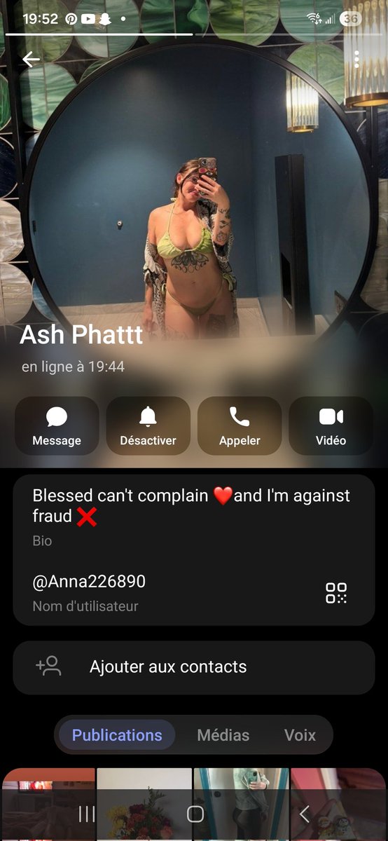 RedouaneHammad5's tweet photo. @gremlingardener There is someone using your pictures as your identity in telegram asking for money from people and threatening them https://t.co/eSwND5hEXF