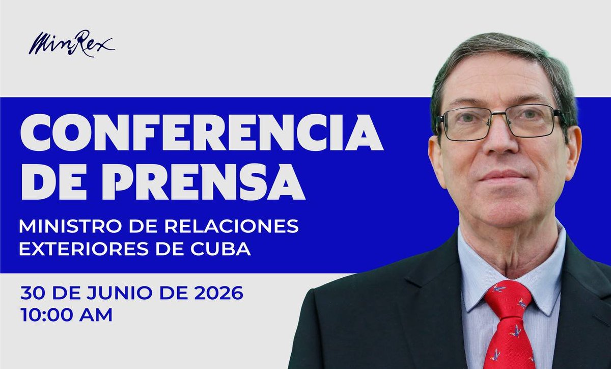 embacubanic's tweet photo. No te pierdas la conferencia de prensa que ofrecerá el canciller @BrunoRguezP sobre Debate de la Asamblea General de Naciones Unidas bajo el tema "Necesidad de poner fin al Bloqueo económico, comercial y financiero impuesto por los Estados Unidos contra  #Cuba. https://t.co/2dsVDLA1DC
