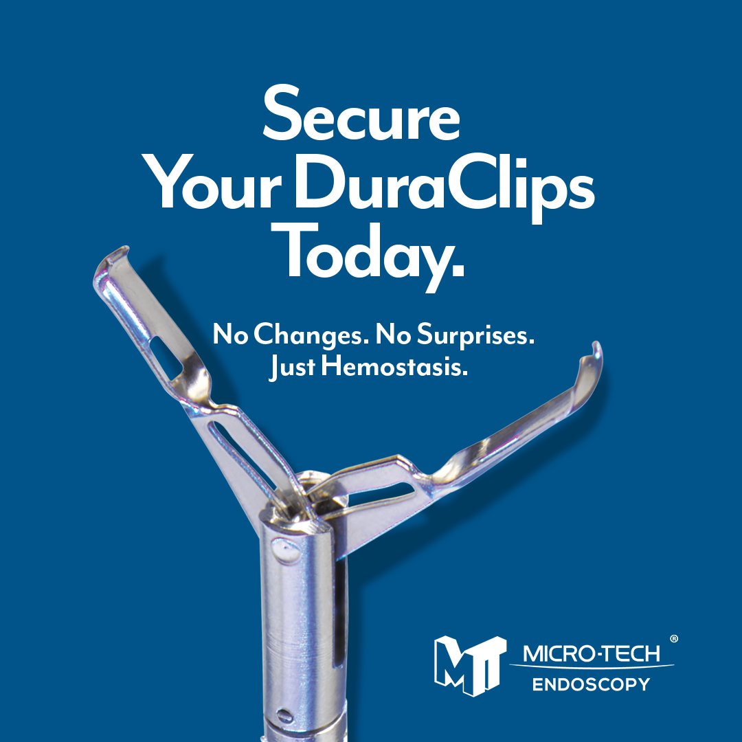 MicroTechEndo's tweet photo. DuraClip™ is now part of the Micro-Tech Endoscopy portfolio.

As the original manufacturer behind the device, we remain committed to ensuring continued access to the trusted clip clinicians rely on.

Same trusted performance. Great support. Expanded possibilities.

Learn more about DuraClip™ at Micro-Tech Endoscopy: https://t.co/VMCfOG2GoD