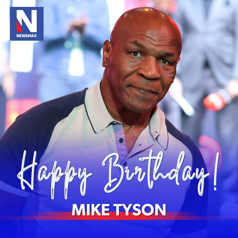 NEWSMAX's tweet photo. HAPPY BIRTHDAY to boxing legend "Iron" Mike Tyson, who turns 60 today! https://t.co/5SKNwv9G5X