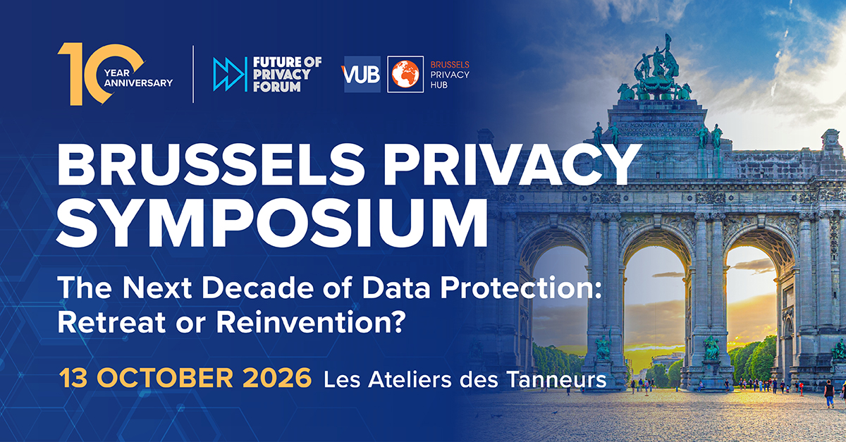 futureofprivacy's tweet photo. 🚨 Registration is now open for the 2026 Brussels Privacy Symposium!
Join us for the 10th edition of the Symposium, bringing together experts from academia, policy, industry, and civil society to discuss the future of privacy and data protection.
🔗 https://t.co/WuAzJo6PYH https://t.co/W6rzeJIPXM