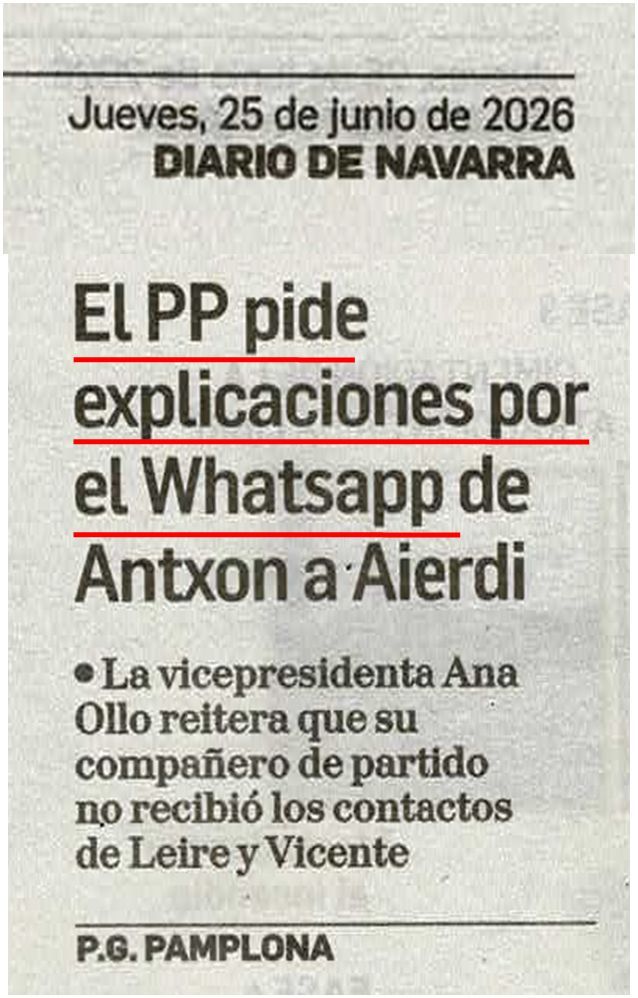 DiabloNavarra's tweet photo. - ¿El mismo PP pringado hasta las cejas de corrupción 💸 que SIGUE SIN DAR NINGUNA EXPLICACIÓN 🤫🚫 sobre el WhatsApp que M. Rajoy mandó a Bárcenas diciéndole “Luis, sé fuerte” 📲💬?

- ¡El mismo! 💥🤦‍♂️ https://t.co/wlQmhti7Nt