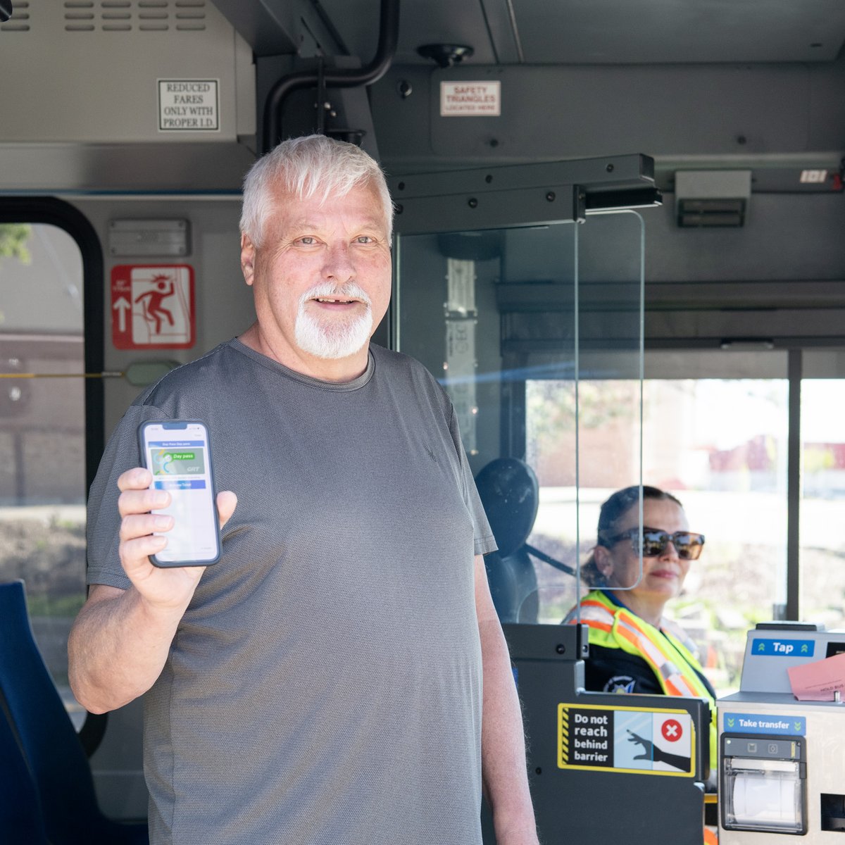 GRT_ROW's tweet photo. Have you registered for the Older Adult Day Pass program? If you have, your first free day pass will be available in GRT Pay tomorrow. If you haven’t registered yet, get started at https://t.co/TAQ5XbmIjA ride GRT for free one day each week! https://t.co/k4U5qzRdUW