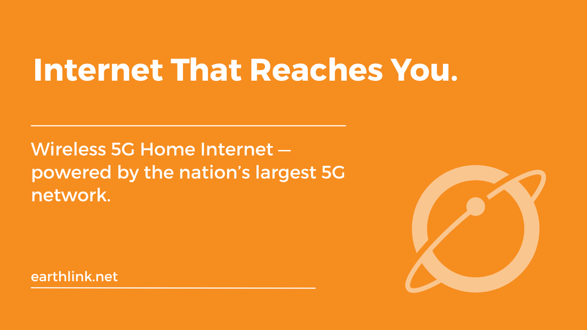 EarthLink's tweet photo. Your address shouldn't determine your internet options.

EarthLink Wireless 5G Home Internet goes where others don't.

https://t.co/1KDaIN83HI

#RuralInternet #TheRightConnection https://t.co/IFufTXiv0x