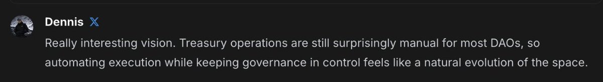 whisper_alpha's tweet photo. Looking into @NaveDotFinance solana:EGg56E1YtL5YapzkF7vkRThHR8i5FeRvm2LLuySdYory
EGg56E1YtL5YapzkF7vkRThHR8i5FeRvm2LLuySdYory
60k Mc right now

Nave lets a DAO or fund run an actively managed treasury without surrendering control to a model or an operator.

The founder, Anthony Colon @RetaleSOL is doxxed and highly experienced.
He was the Founder/CEO/Creator of @enosys_global 
A first-of-its-kind DeFi platform on the Flare Network, driving over 5 million organic impressions monthly and achieving a $450 million FDV while raising $5M from investors and $1.5M in grants from networks.

His partner @Dakar_Vader has been in corporate analytics/project management and ai implementation for 10 years as well as ran several organizations from the finance/ops side of things.

@OnChainDennis part of Orynth team noticed the project before launch on @orynth highlighting the need for such a concept and congratulated the launch.

NAVE is The autonomous treasury operating system
It enables internet-native organizations to govern, grow, and deploy capital through soulbound policy-driven AI agents — on Solana, Ethereum, and Base.

Definitely one to watch 
https://t.co/8NjNNCc9Bk

NFA / DYOR