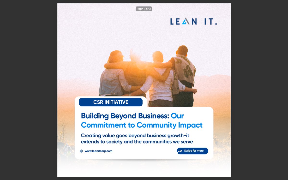 it28172's tweet photo. Growth means more when it creates opportunities for others.

At LEAN Group, we believe success is measured not just by business outcomes, but by the impact we create beyond them.

#CSR #CommunityImpact #Sustainability #PurposeBeyondProfit https://t.co/l4E4oTuPcI