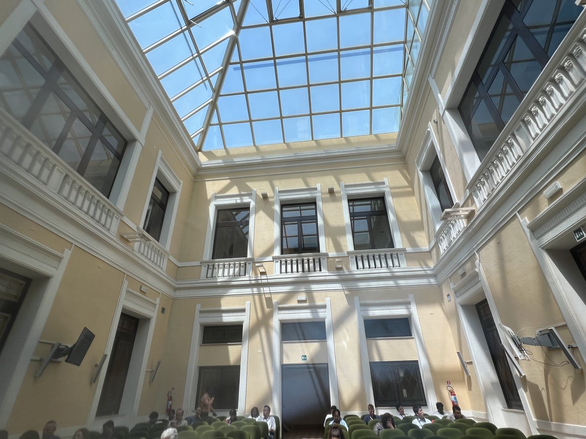 helionomics's tweet photo. Carolina Rosero from Madrid's @CSIC Institute of ceramics and glass presents new Zn-based electrocatalysts for carbon dioxide reduction in the beautiful venue of #CatScience2026. https://t.co/aAHtzsIP5B