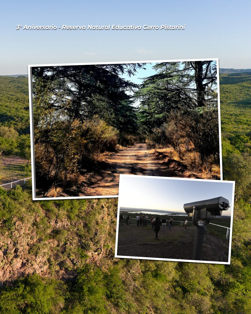 ParquesOficial's tweet photo. 🥳 ¡Festejamos el 3º aniversario de la Reserva Natural Educativa Cerro Pistarini!

📍 Ubicada en la provincia de Córdoba, fue creada en 2023. Desde su creación, la reserva contribuye a la educación ambiental y a la formación de futuros guardaparques y agentes de conservación. 🌱 https://t.co/yyZDJyK7Oa