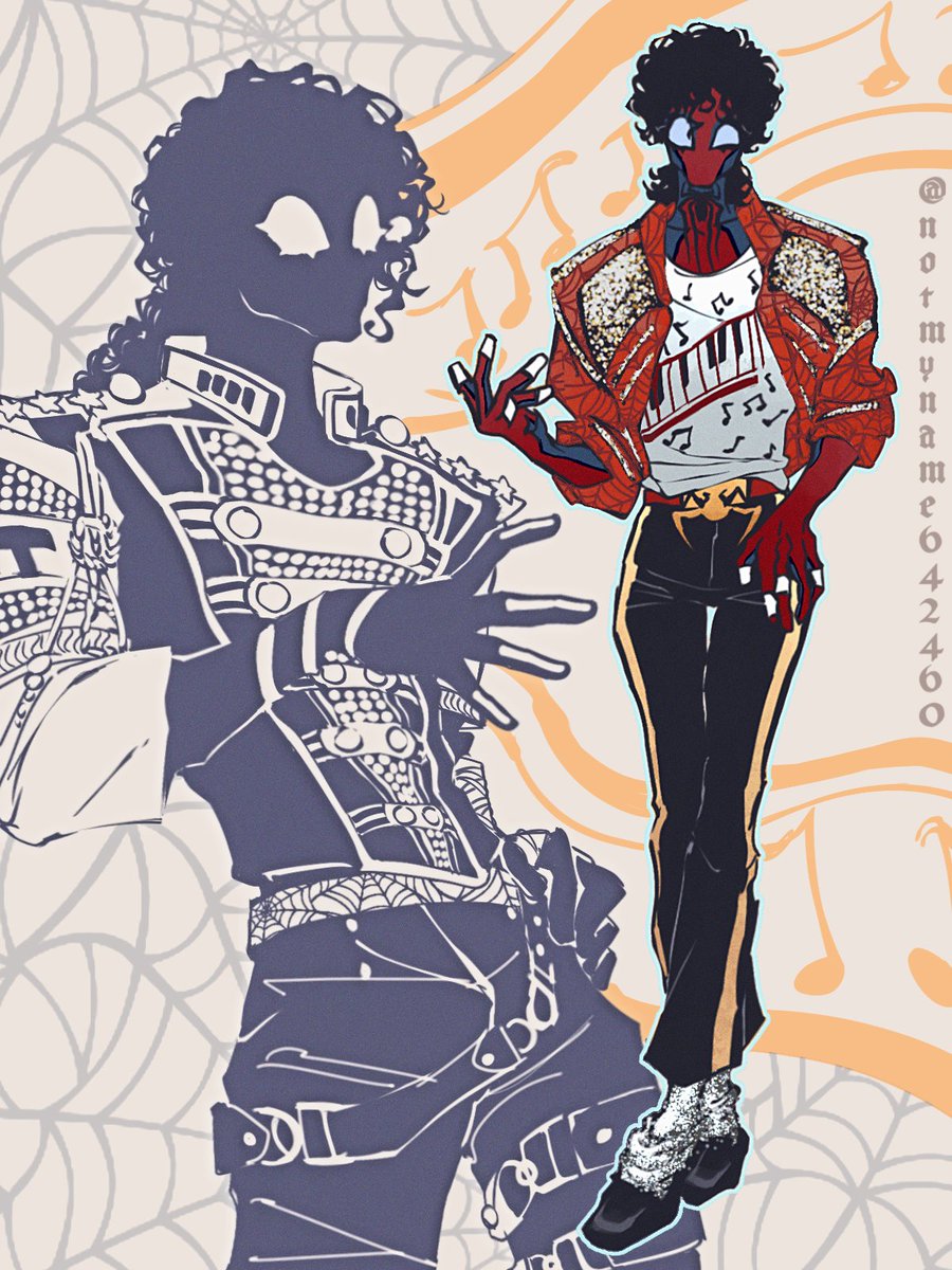 Notmyname642460's tweet photo. SpiderMJ: Into the Michael verse 🕷️🕸️ 
#MichaelJackson #mj #mjart https://t.co/0j8t0XqOV3