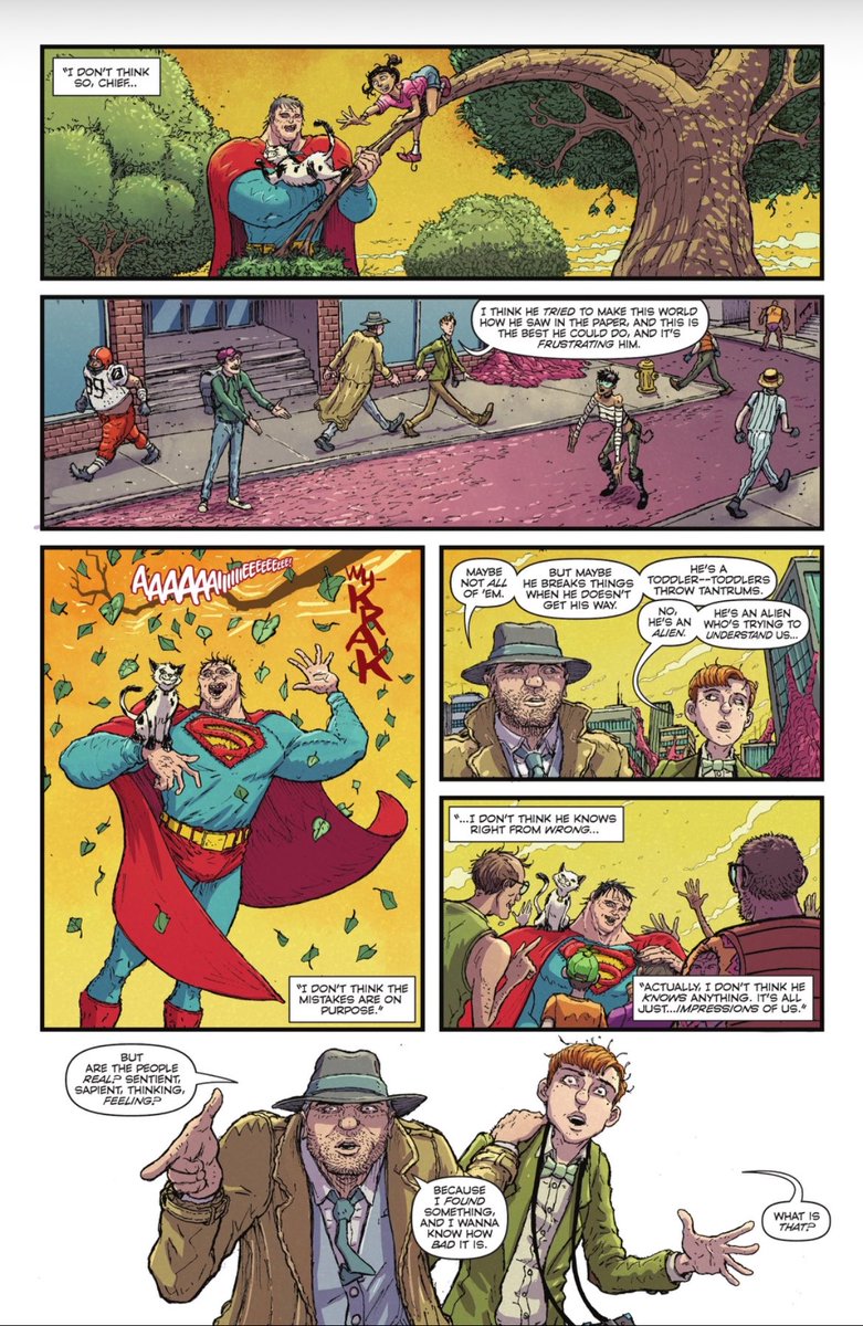 TalkingSuperman's tweet photo. Really digging this take on Bizarro World. Not because I thought opposites being inconsistent was a problem that needed fixed but because it feels like people acting like poor parodies is striking a cord with people right now https://t.co/e2phQh8E4p