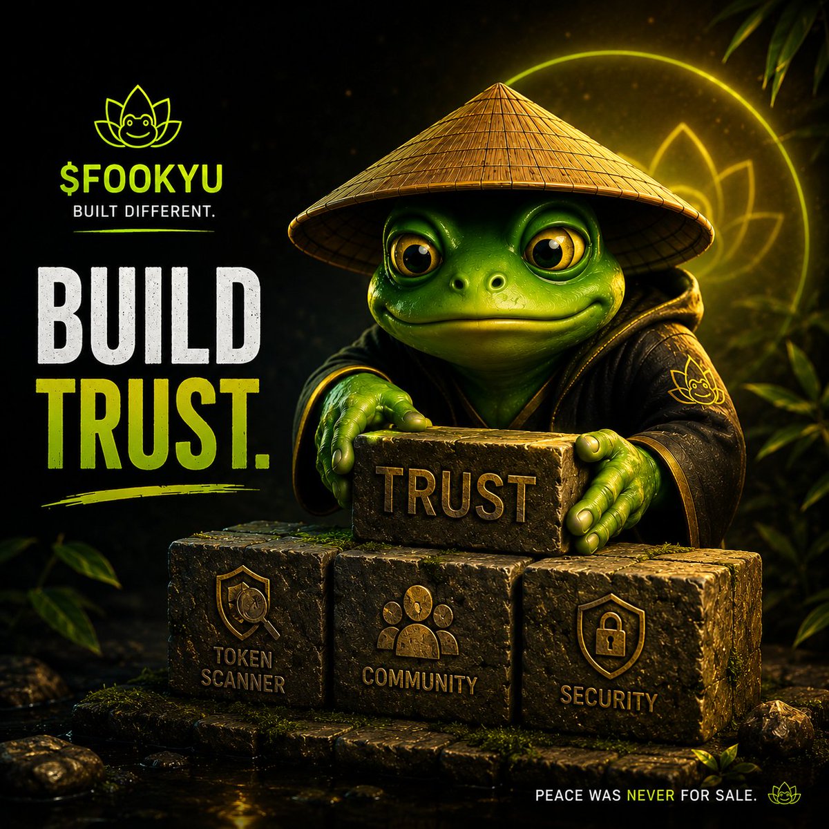 FookYuFrog's tweet photo. The easiest thing in crypto is launching a token.

The hardest thing is earning trust.

That's what we're building every day.

#Solana https://t.co/zYgHGJG3A2