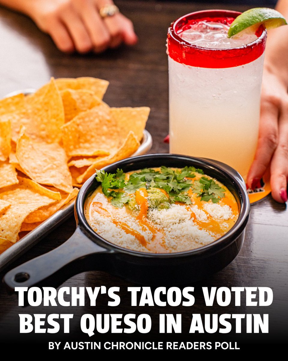 torchystacos's tweet photo. The people of Austin have spoken... Thanks for voting Torchy’s Best Queso in Austin by the @austinchronicle Readers Poll. 🤘❤️‍🔥 https://t.co/mWtTd5y92q