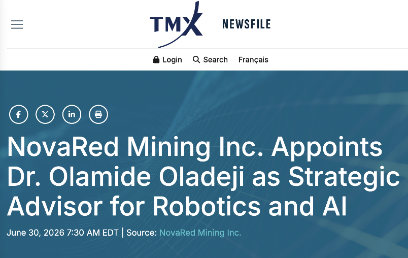 lH9FvYuPvQVv8GG's tweet photo. NRED KEEPS ATTRACTING TOP-TIER TALENT

Every few weeks NovaRed seems to add another impressive name, and I think that's becoming part of the investment story 
Dr. Olamide Oladeji joins after building an outstanding career in artificial intelligence, including a Stanford PhD, two MIT master's degrees and selection into the Knight-Hennessy Scholars program 
He has also worked on AI strategy, advanced analytics and technology implementation across multiple sectors

At NovaRed he'll help push MetalCore AI further by developing predictive models, robotics applications and exploration intelligence 
The company already controls 39,726 acres, has assembled 2.7M+ MetalCore AI records and identified 3 drill-ready copper targets 
If management keeps surrounding itself with this level of talent, I think the market will eventually start assigning a higher multiple to the story

I continue to see C$3.50+ as a realistic target if execution stays on track

Trade your own plan. NFA