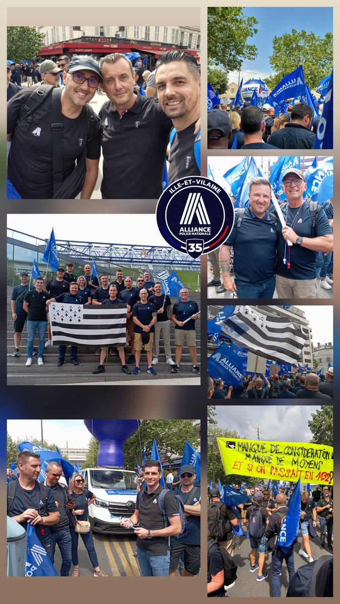 AlliancePN35's tweet photo. Les collègues d’Ille-et-Vilaine présents aujourd’hui à Bercy pour défendre les policiers !
Merci à tous d’être venus !
Nous ne lâcherons rien.
Agir pour ne pas subir

@alliancepolice
@vanhemelryckfab https://t.co/vhM1FRfxWK