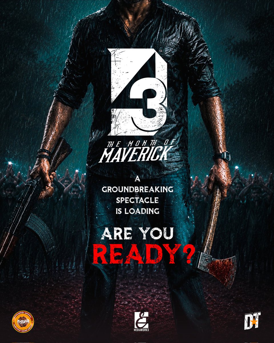 eemediaworks's tweet photo. Massive updates for D Fest are heading your way very soon. Gear up and get ready, companions 🔥 

you are not going to want to miss what we have in store. ⭐⚡

#Dhanush #OM #D43 https://t.co/14FcQhdChm