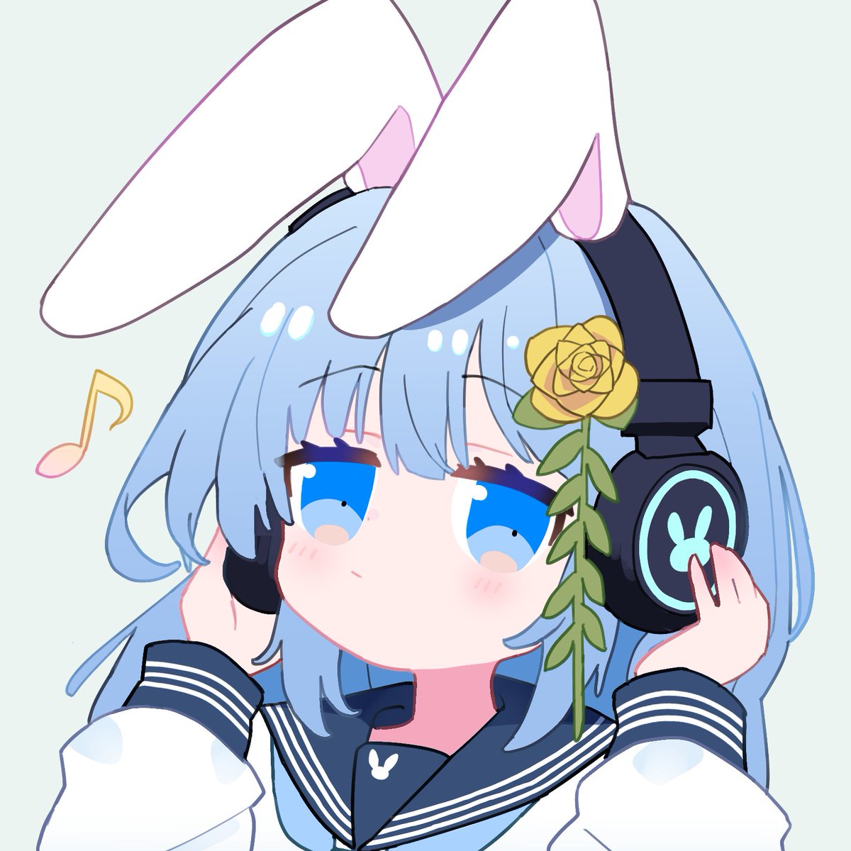 y2usagi's tweet photo. 十数年ぶり（十数年ぶり……）にアイコンがかわいくなりました🐰🎧
𝓣𝓱𝓪𝓷𝓴𝓼 @y_mazun 先生！ https://t.co/BZ4mxrSV0T
