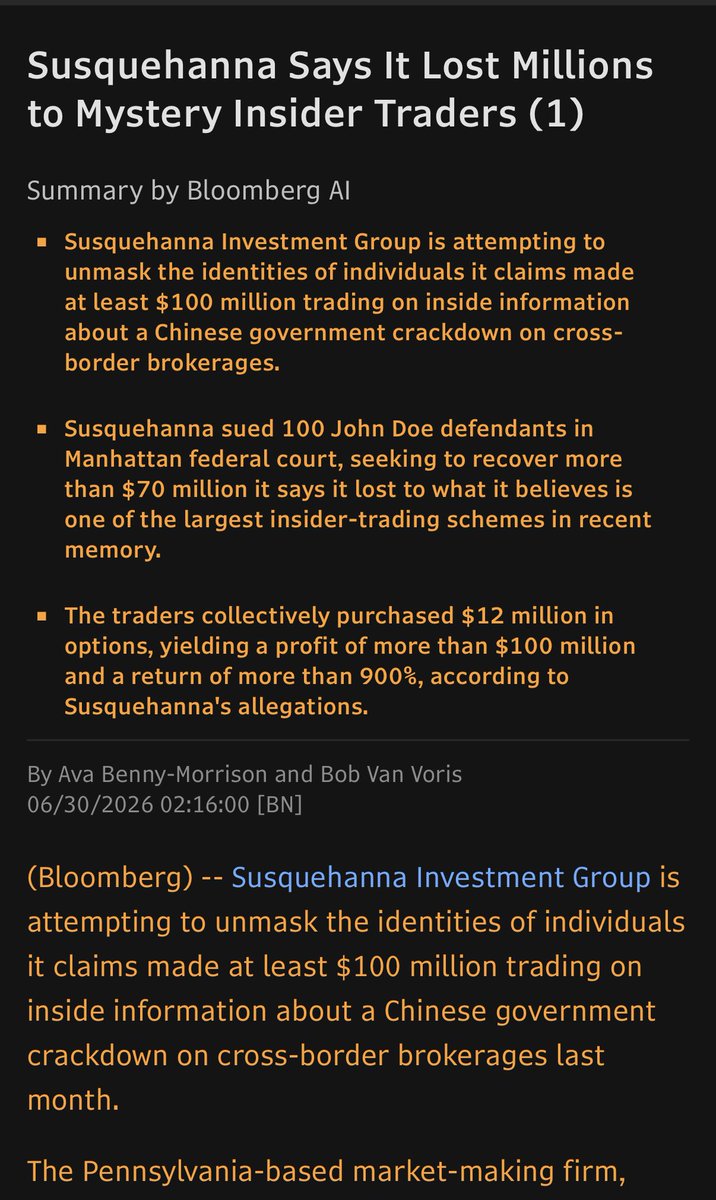 muddywatersre's tweet photo. It’s really too bad nobody warned about the risks of capricious China govt policy to US investors and of the rampant, insider trading that accompanies listings from China. (Maximal sarcasm mode employed.) https://t.co/5Eeg6SjmGN