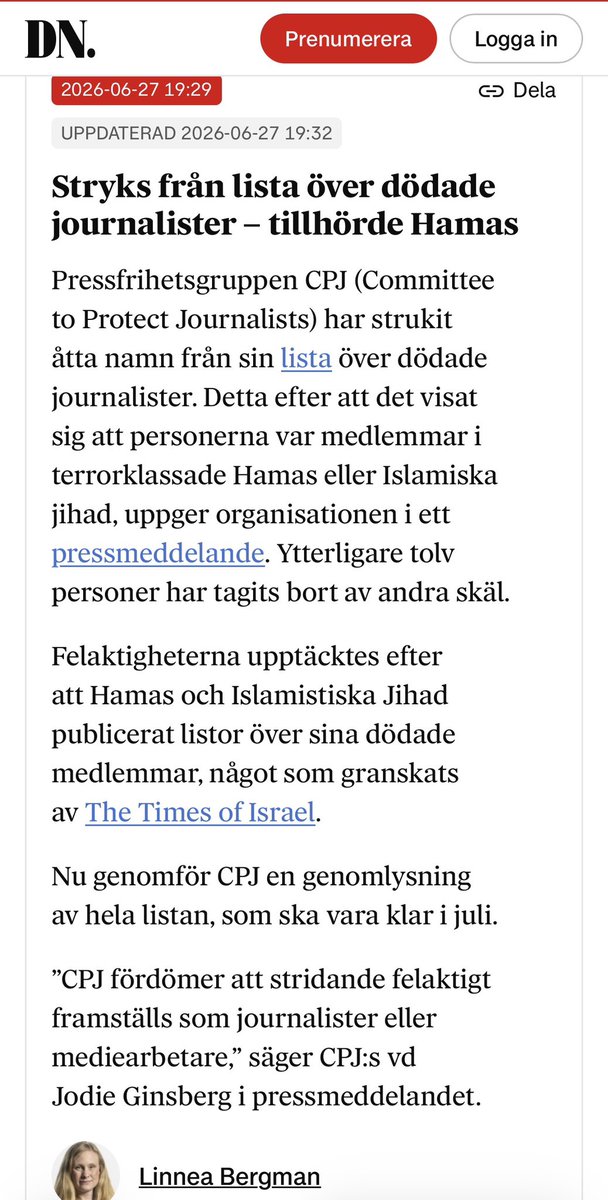 PeterSellei's tweet photo. I Sverige är det bara @dagensnyheter som rapporterat med en notis om detta. Självklart helt tyst från @svtnyheter och @sr_ekot. https://t.co/J4cMRBbzus
