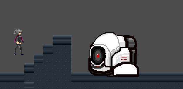 late_fairyhand's tweet photo. Enemyその1 Sprite作成
Day52 #ゲーム制作 #Edge3
最初の雑魚用にデザインを起こしたのだけれどザックリ描いたラインが太すぎて必要以上に強そうな見た目に
Player(仮)に対しての解像度とかも含めて後々修正が必要かなあ… https://t.co/BJAnjFE3dF