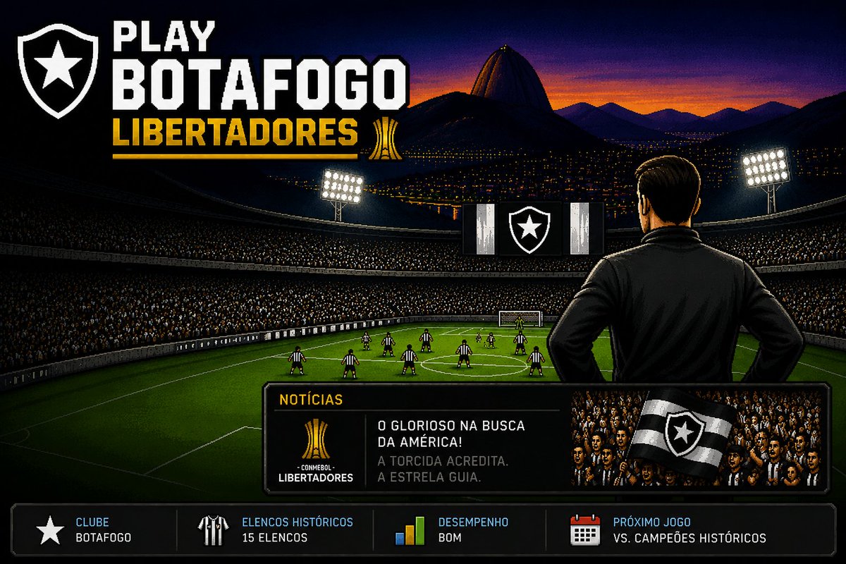 fcam's tweet photo. Criei um joguinho no estilo do 7-0, só que dos elencos históricos do Botafogo, jogando Libertadores: 

- 15 Elencos Históricos p/ montar o time ideal
- Fase de Grupos e Mata-Mata
- Contra os campeões da Libertadores de edições anteriores

https://t.co/XA3zTVR4Xw https://t.co/KKm4hjjpEF