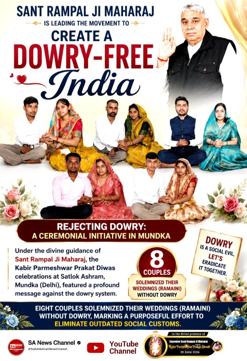 itz_manu_008's tweet photo. #Marriages_In_17Minutes

Mission Of Sant Rampal Ji https://t.co/E0Z6ySlOAy