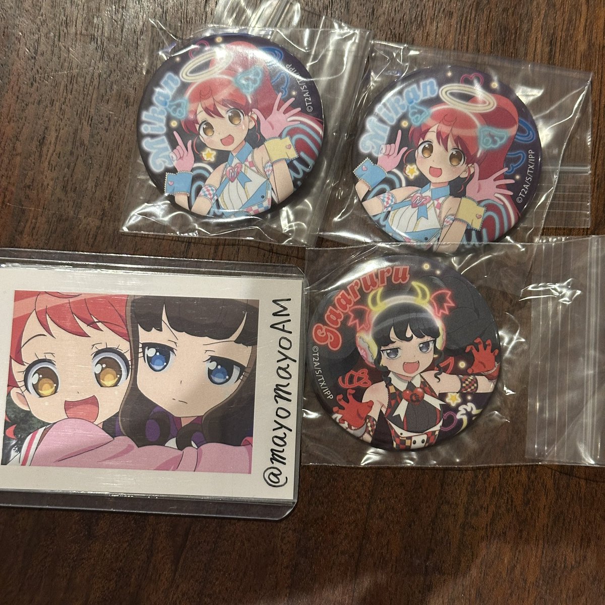 mayomayoAM's tweet photo. 【交換】プリパラ ガァルマゲドン 単独 ガァルマゲ単独 悪魔の宴 缶バッジ

求》あろま ホロ2
譲》画像 みかん ノーマル2 ガァルル ノーマル1

難しいとは思いますがお気軽にお声がけ下さい！ https://t.co/oeoStFfbWN