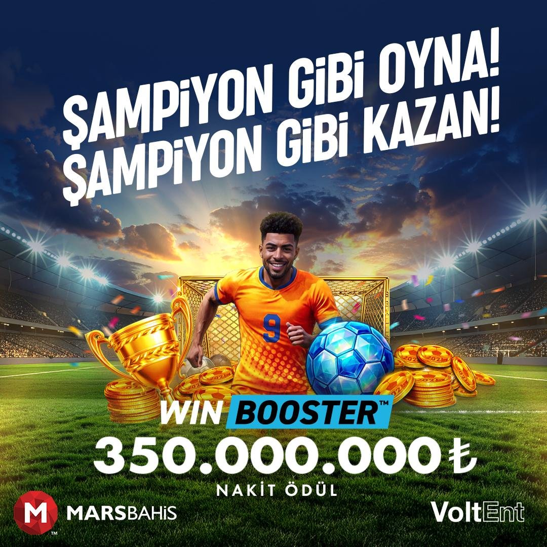 bonuslarTR's tweet photo. Voltent'in 3 etaptan oluşan yeni turnuvasına hemen katıl! ⚽���🏆
Şampiyon gibi oyna, şampiyon gibi kazan! 👉 https://t.co/hFDBjYu2h6 #Marsbahis #Voltent 🏆💰 https://t.co/M5ffb20GMQ