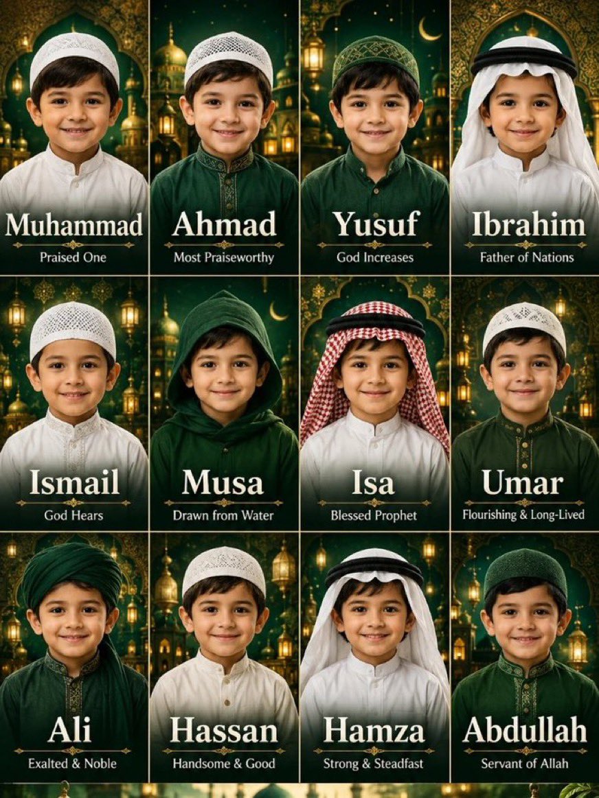 UnknownUstaz's tweet photo. 12 Beautiful Islamic Baby Boy Names &amp; Meanings

The best of you are those who have the best manners and character. 
- Prophet Muhammad (PBUH) https://t.co/godBOtLlak