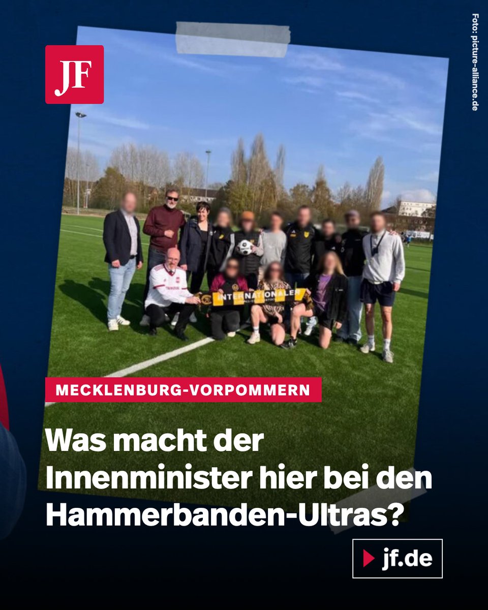 jungefreiheit's tweet photo. Die Hammerbande brach Knochen und machte jahrelang Jagd auf politisch Andersdenkende. In Mecklenburg-Vorpommern pflegt ausgerechnet SPD-Innenminister Pegel beste Verbindungen zu Unterstützern der linken Terrorgruppe. Und nicht nur er. Eine JF-Recherche.
https://t.co/N7bnMgwHDF https://t.co/GEexjXVL6G