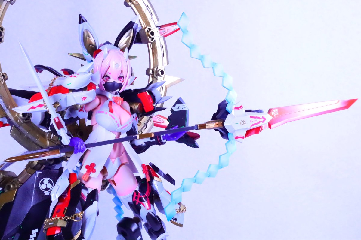 yuyotu0's tweet photo. メガミデバイス 朱羅 九尾
特務機仕様完成！ 
ユグドラシスもいいけど朱羅もいいよ！
↓続きます
 #メガミデバイス #コトブキヤ #プラモデルライフ https://t.co/4owWdO45YJ
