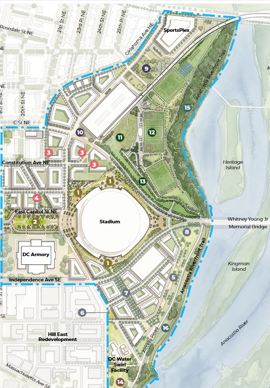 TODNewsHub's tweet photo. THE @Commanders AREN'T JUST COMING HOME. THEY'RE BRINGING AN ENTIRE NEW DISTRICT WITH THEM‼️

The draft RFK redevelopment plan covers 180 acres and envisions:

🏟️ A new Commanders stadium
🏠 Up to 6,000 homes
💼 Up to 2 million sf of commercial development
🌳 66 acres of parks and open space
🎓 New recreation, sports, and community facilities
🚴 Miles of new riverfront trails and connections
🚇 Walkable access to Metro

For comparison, many cities would consider a 6,000-home project a once-in-a-generation development.

At RFK, that's just one piece of the vision. 🔥🏙️

#DC #WashingtonDC #DMV #Commanders #RFK