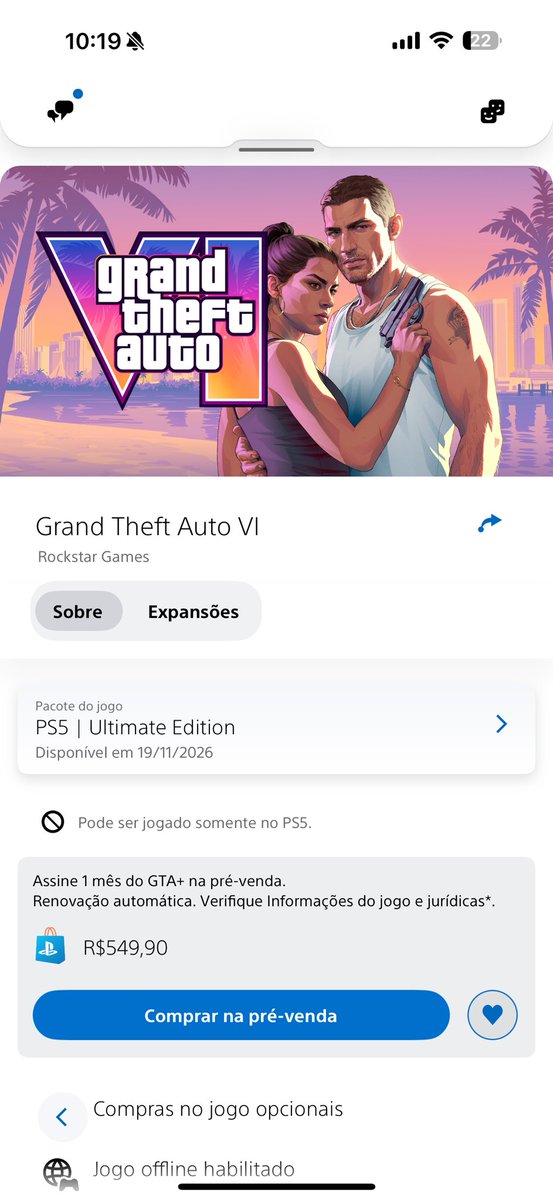 liaaaalb's tweet photo. O valor, na pré-venda, de GTA VI: 🤡 https://t.co/B8nafs8fIR