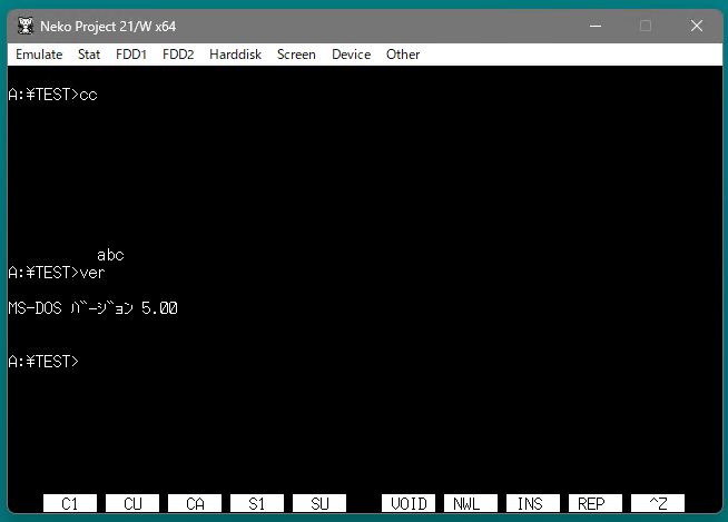 takapyu's tweet photo. @drachen6jp movax,60h
moves,ax
moves:[110h],byte ptr 10
moves:[11ch],byte ptr 10
movdx,offset msg
movah,09h
int21h
msg db 'abc$'
でこうなります。 https://t.co/Arp14NONpC