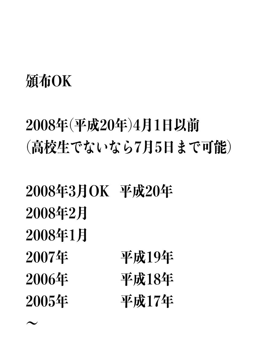 自分の確認用に作ったけど、ご入用の方がおられればご自由に改変して
