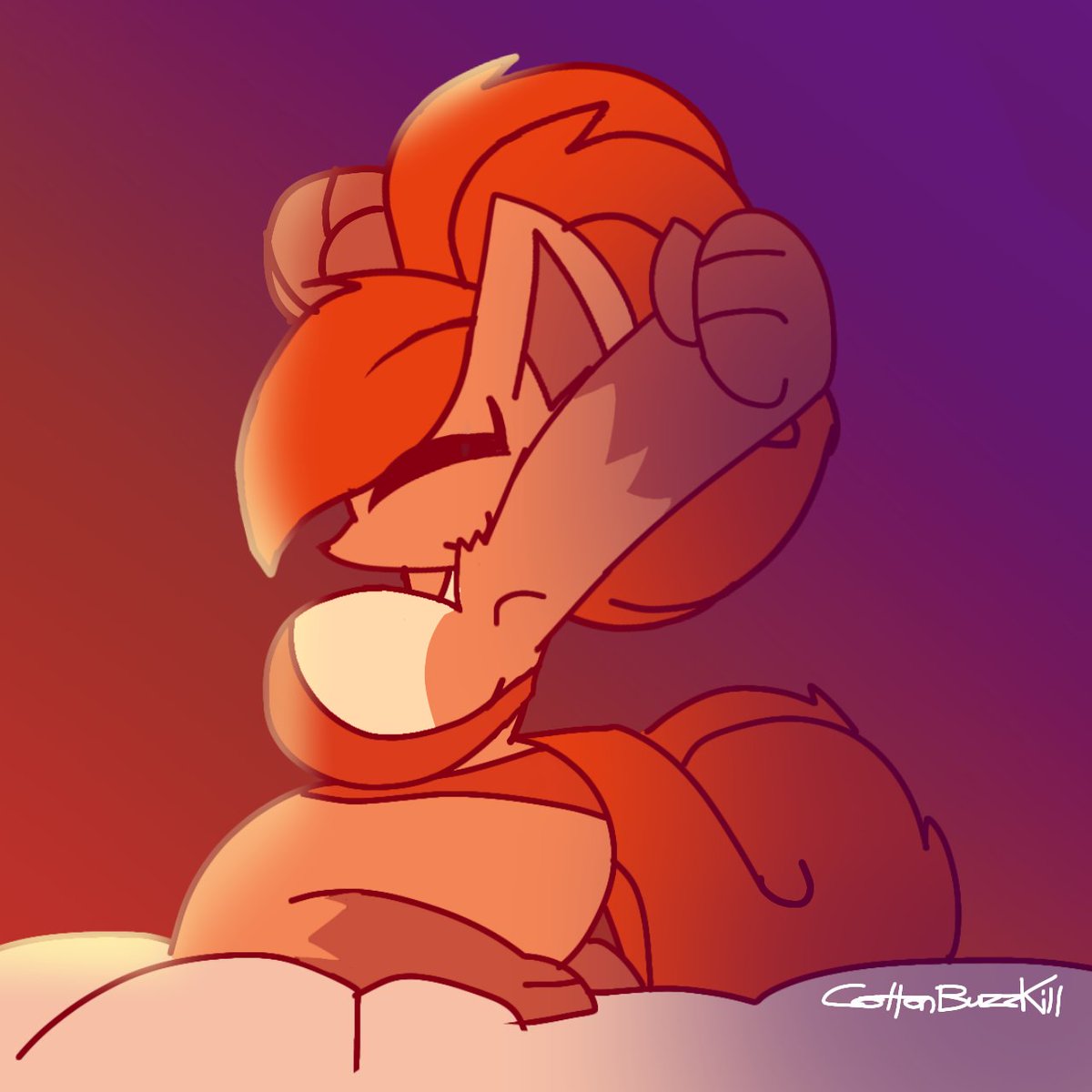 CottonBuzzKill's tweet photo. Vulpix lady getting ready for the day https://t.co/7XGx0YmKd1