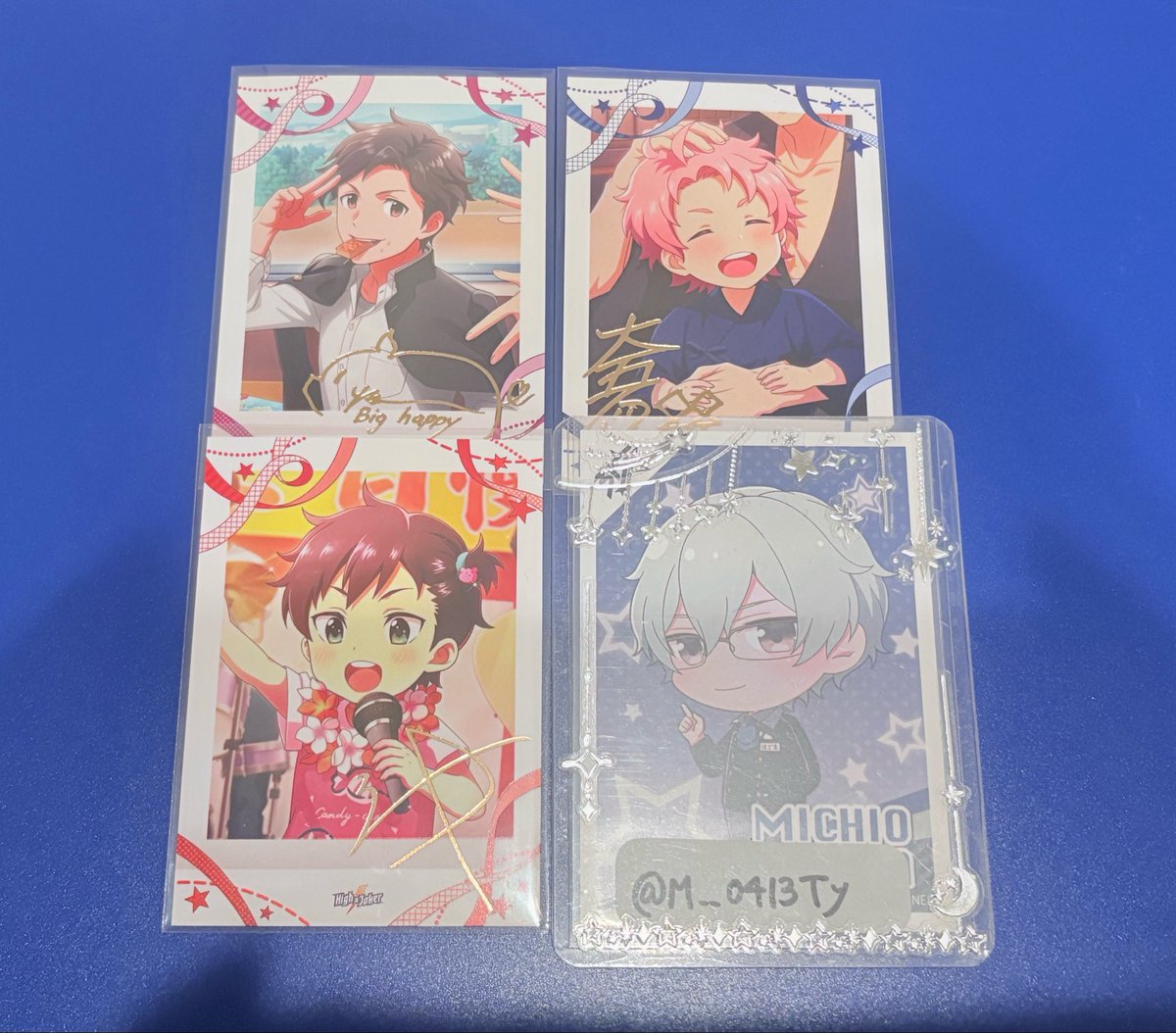 M__0413Ty's tweet photo. 【交換】SideM ぱしゃこれ 10弾
譲 : 箔 四季,幸広,大吾（過去弾 画像2枚目）
N 画像3,4枚目参照

求 : 箔 道夫,類
N 龍1,漣1,クリス1（コンプ目的）> S.E.M

S.E.Mは同数揃えたいため、返信にお時間いただく場合があります。
郵送または衣装展（7/10,19）にて手渡し
検索からでもお声がけ下さい https://t.co/VsqCyhvBAI