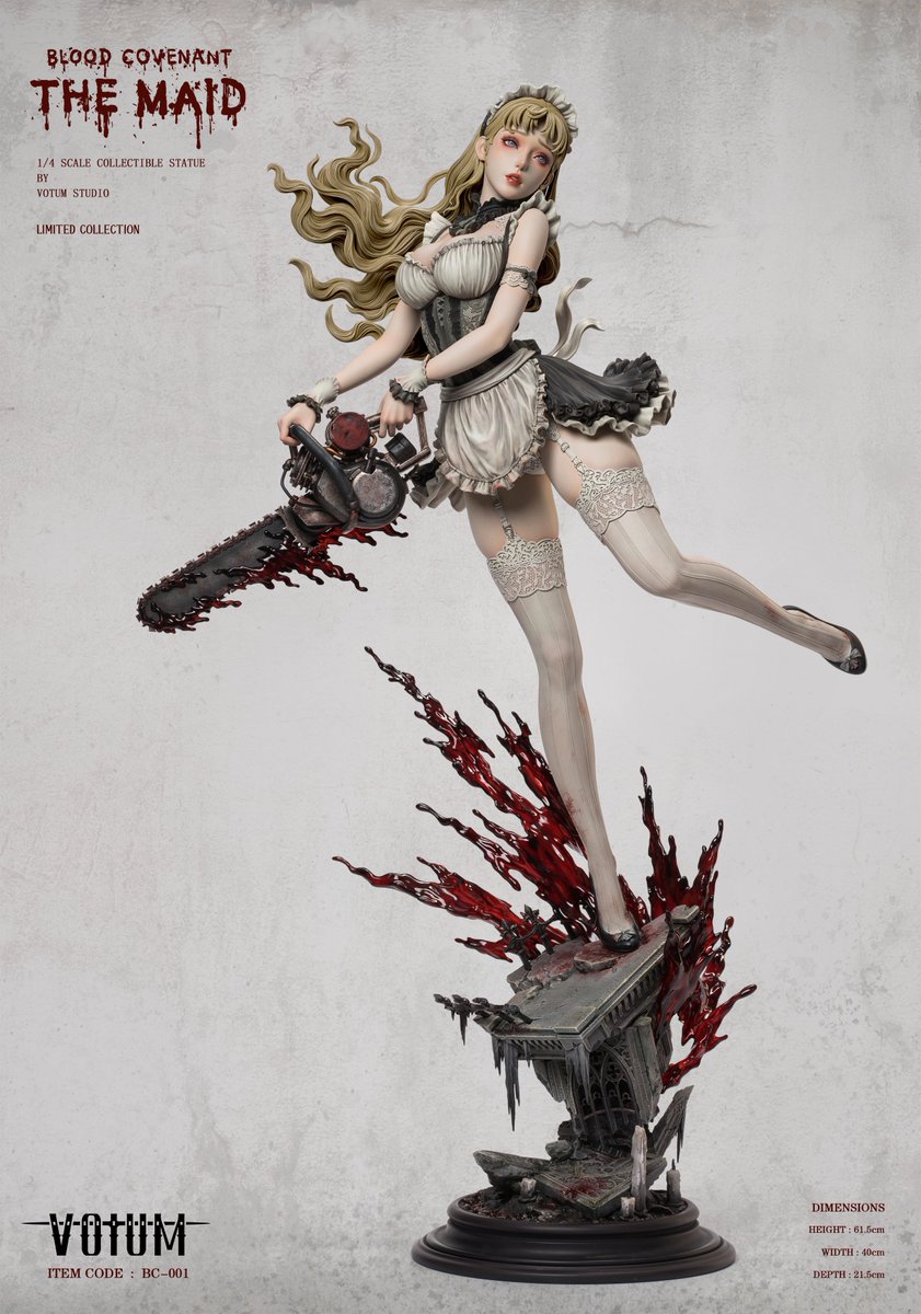 FncAnime's tweet photo. Blood Covenant The Maid
Brand:Votum Studio
📐Size:H61.5 W40 D21.5CM
💰Price:649USD
📦Estimated release time:Q1 2027
🔗Click to check 👉 https://t.co/kfV1zfR5jH
#FNCANIME #Original #Themaid https://t.co/yhbl8JmOCW