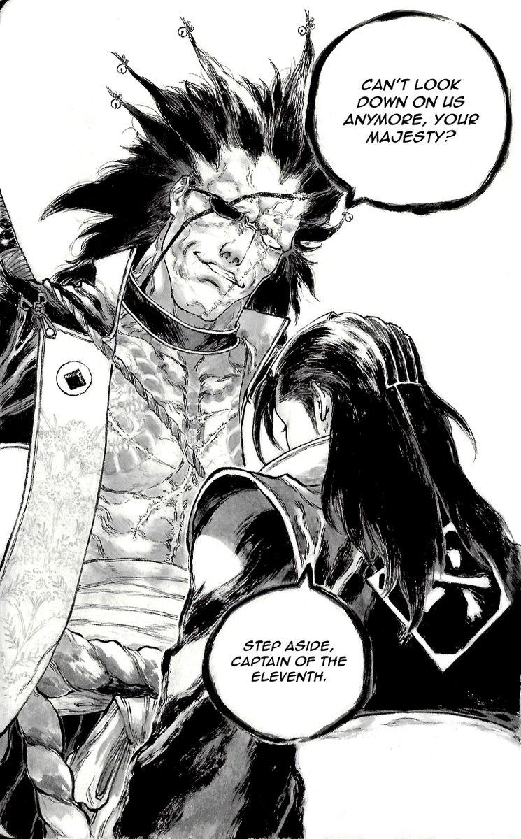 XiaoJingWu15's tweet photo. Zaraki Kenpachi, Captain and "Oyabun" of the Eleventh division. Byakuya Kuchiki, Captain and "Kyokucho" of the Sixth division.

#BLEACH https://t.co/ogpachBXrS