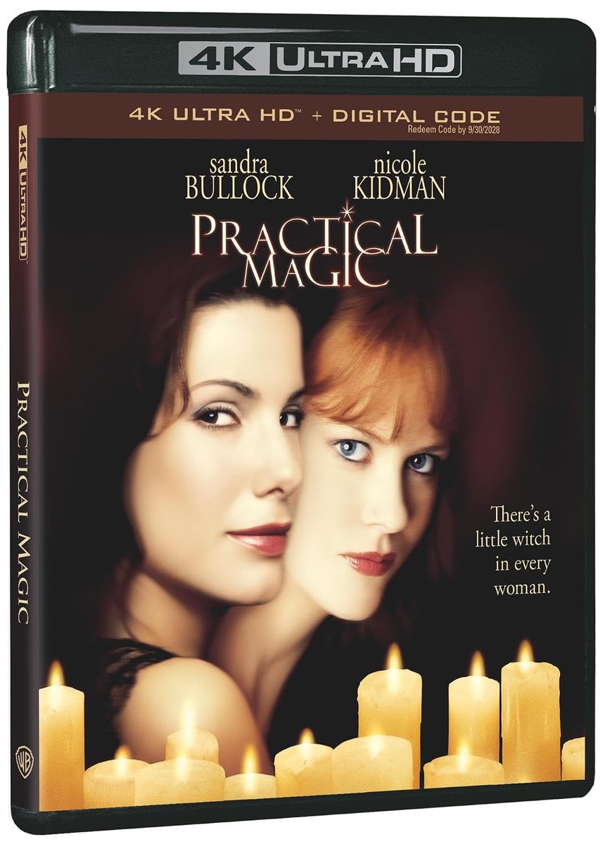 disc_connected's tweet photo. ***ANNOUNCEMENT***
Coming on August 25th on #4K standard and #SteelBook in the US (and also on SteelBook in the UK with an as yet unannounced release date, should be around the same time) from @WarnerBros: #PracticalMagic (1998)!
If a broom falls, company is due. When a circle rings the moon, trouble looms, Should you misplace your broom, sorry; a hand vac can't be used in an exorcism rite. Fun and excitement abound in the Owens family of wily witches. One problem, though: the men the Owens women fall in love with are doomed to an untimely death. Sandra Bullock and Nicole Kidman bring a sparkling screen magic to Practical Magic, adapted from Alice Hoffman's bestseller and directed by Griffin Dunne (Addicted to Love). They play Sally and Gillian Owens, sisters hexed by a centuries -old curse...and coping with a witches brew of events involving a possible love match (Aidan Quinn) for one, a zombie (Goran Visnjic) for the other and a need to resume the age-old witchcraft taught by two doting Owens aunts (Stockard Channing and Dianne Wiest). Sit for a spell and enjoy.
SPECIAL FEATURES:
Commentary by director Griffin Dunne, producer Denise Di Novi, star Sandra Bullock and composer Alan Silvestri
Casting the Spell and Making Magic
Preorder SteelBook: https://t.co/XgLsEzVdNP
Preorder Standard: https://t.co/veC9L4iWkp
Preorder UK SteelBook: https://t.co/1dPci02Bf5
#BluRay #Ad #PhysicalMedia #BluRays #BoutiqueBluRay #CultMovies #DiscConnected #SteelBooks #GriffinDunne #SandraBullock #NicoleKidman #StockardChanning #DianneWiest