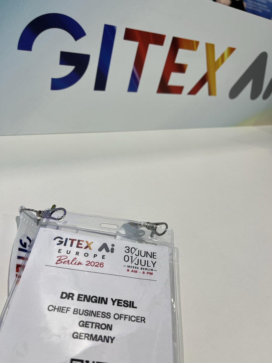 GetronCorp's tweet photo. Getron's Chief Business Officer, Prof. Dr. Engin Yesil, is in #Berlin today for @GITEXEUROPE 2026.
If you're at #GITEX and want to talk, drop us a message. Always up for a real conversation.👋
#Getron #GetronAIServices #GitexAIEurope https://t.co/T65Iqzc3o0