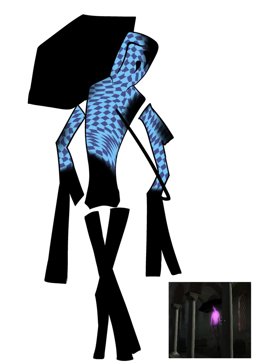 Y0URF0RSAKEN's tweet photo. Dunno what to name this but it’s based off that one corrupted Umbrella Man from Interloper C https://t.co/63Q1qTy6Fo