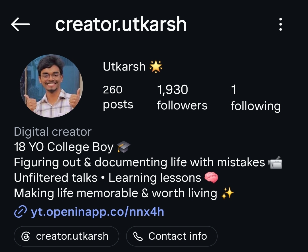 CreatorUtkarsh's tweet photo. We hit 1,900+ followers on IG and 3,700+ subscribers on YT. Halfway through the journey. 🚀

If you're balancing a passion project with your studies, what’s your biggest struggle? Let's chat.

Follow the journey here: 
🎥: https://t.co/8kI3qiwwrl
📸: https://t.co/9y68wAGUxY https://t.co/Hqb6rrgN6X