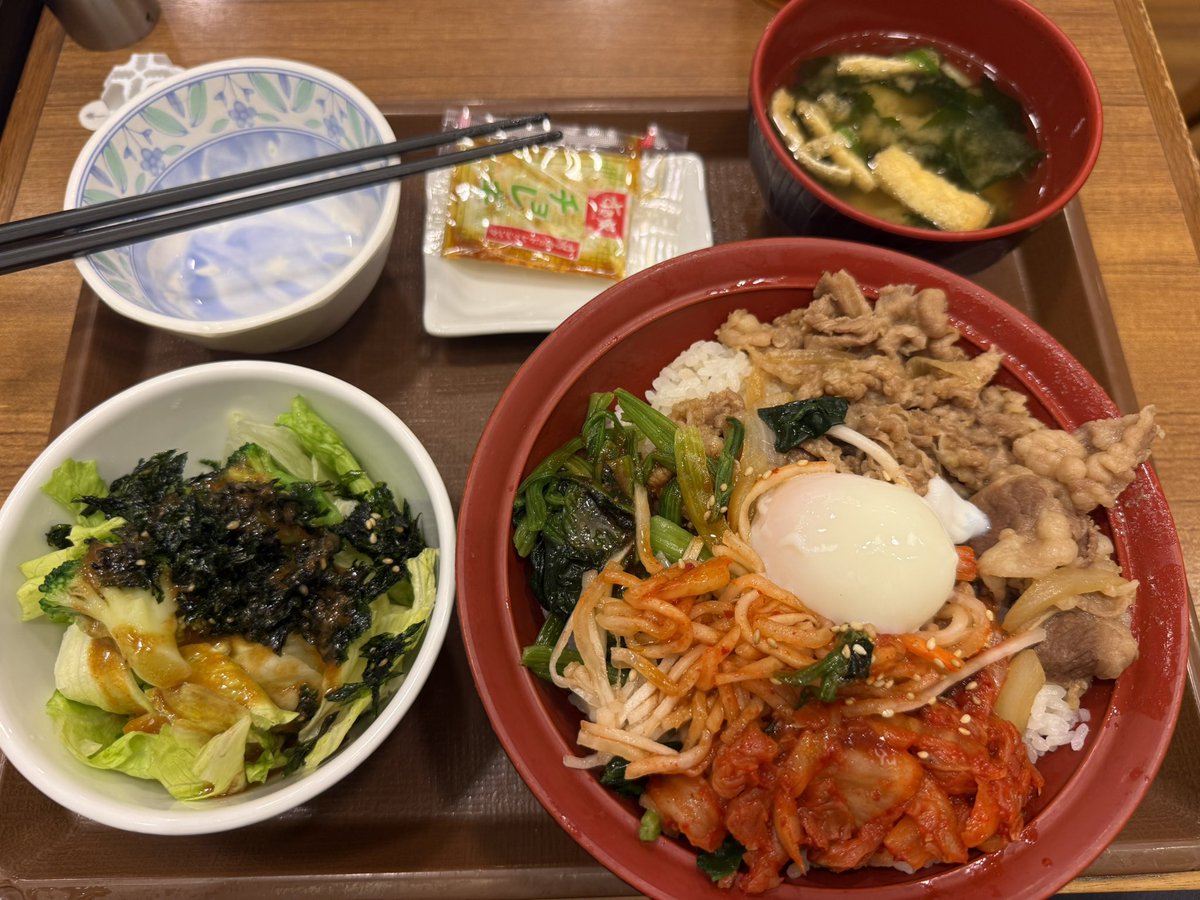 redribbon024's tweet photo. すき家のビビンバ牛丼とチョレギサラダ
(ﾟдﾟ)ｳﾏｰ https://t.co/CloyYH2hfF