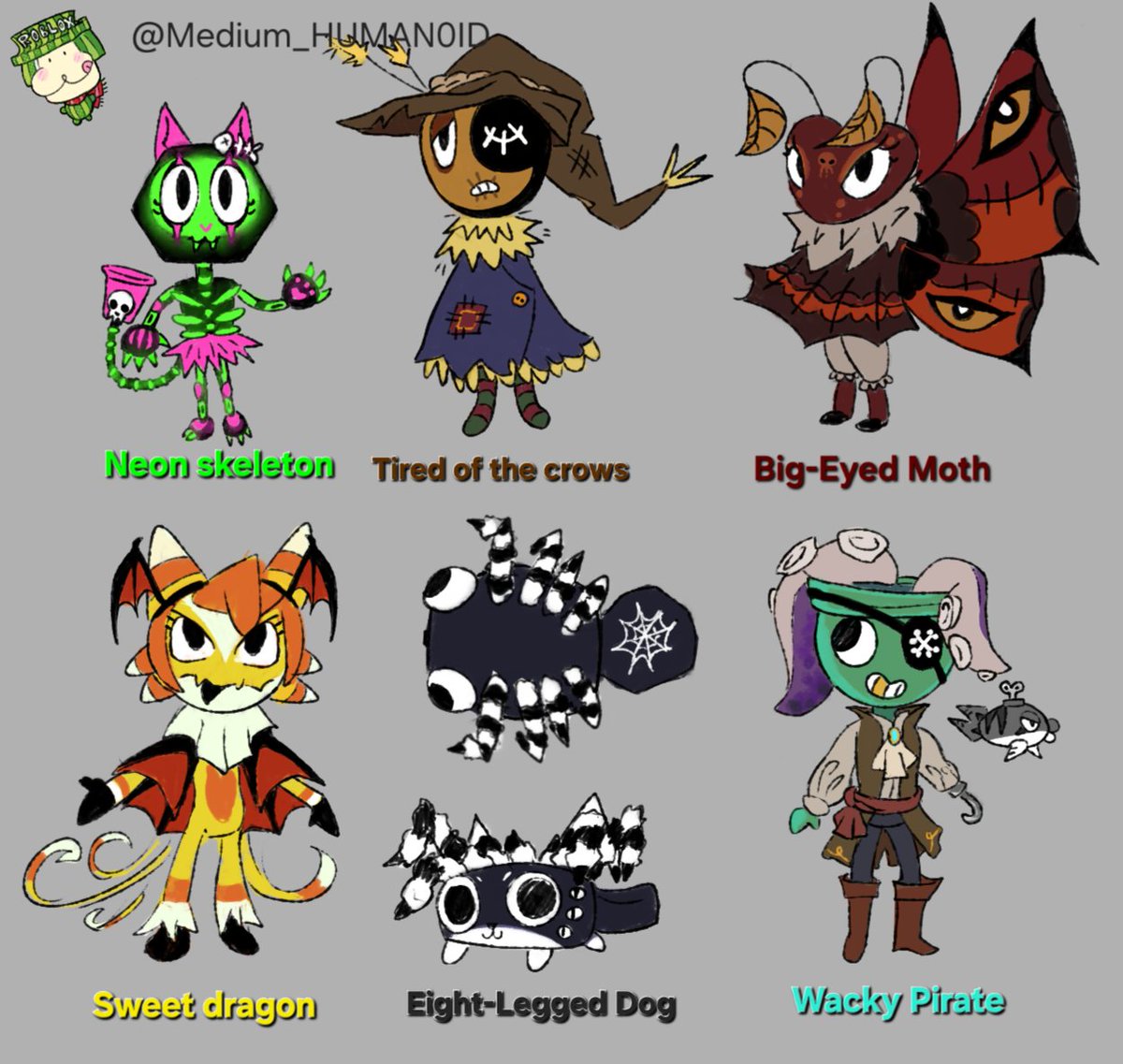 Medium_HUMAN0ID's tweet photo. Fan Halloween skin concepts https://t.co/uzVg7fv3GT