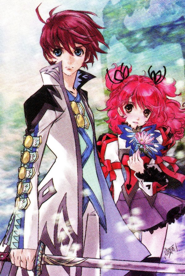 TwinRebirth's tweet photo. Ilustración de la mano de Mutsumi Inomata, presente en una de las novelas licenciadas de #TalesOfGraces. #TalesOf #TalesOfGracesF https://t.co/IIHybgpKcq