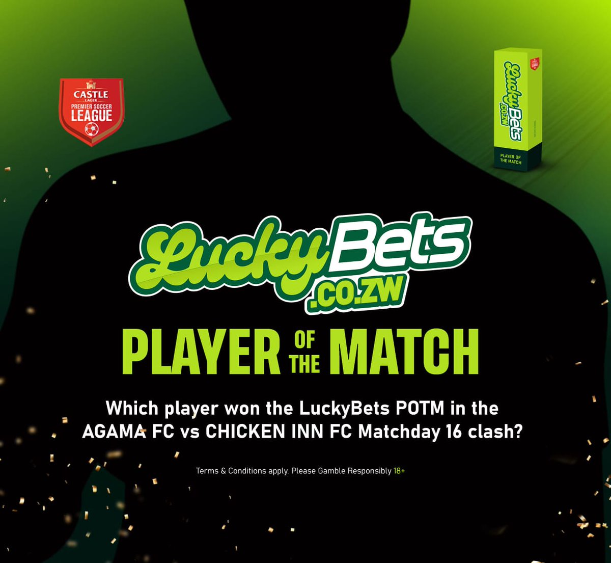 luckybetscozw's tweet photo. Have you been following the action?🤔

Who claimed the LuckyBets Player of the Match in the Agama FC vs Chicken Inn FC Matchday 16 clash?

Drop your answer in the comments and you could be one of 10 lucky winners to receive a $3 Free Bet!
Visit https://t.co/p6d8vU7mgI and be part of the action!

#LuckyBetsPOTM
#LuckyBetsZW
#FeelingLucky
#ZPSL