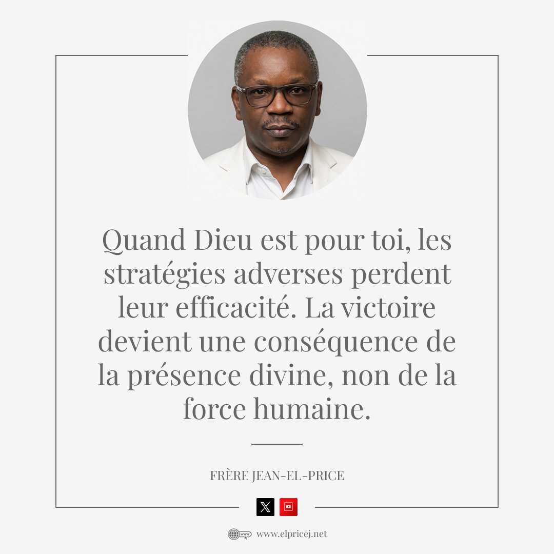 elpricej's tweet photo. Quand Dieu est pour toi, les stratégies adverses perdent leur efficacité. La victoire devient une conséquence de la présence divine, non de la force humaine. https://t.co/F6SdQieXTo