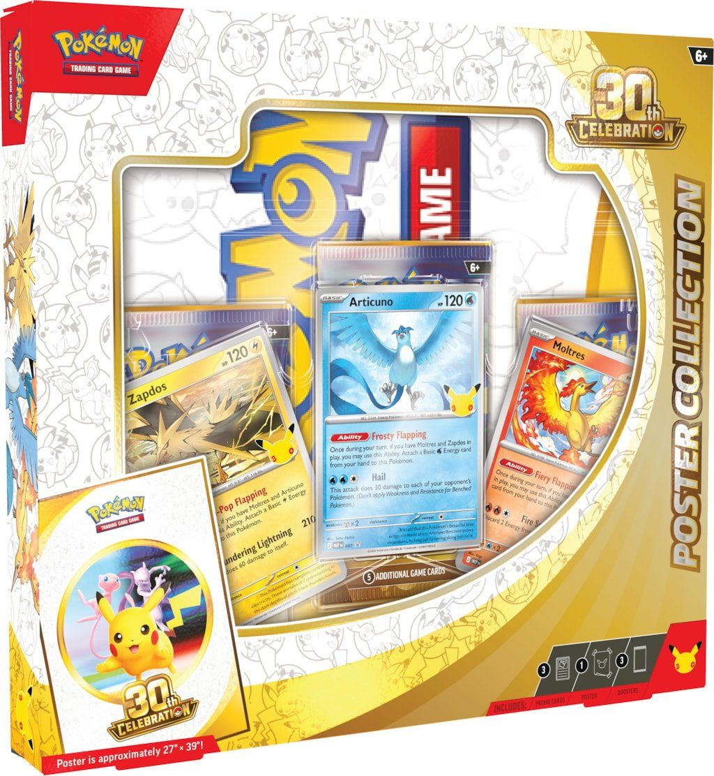 PokemonFindr's tweet photo. 💫 Full Pokemon 30th Anniversay Release Schedule!

September 16, 2026
Tech Sticker Collection (Alolan Exeggutor or Lucario),
2-Pack Blister (Eevee),
Knock Out Collection,
Poster Collection (Articuno, Zapdos, Moltres),
Pokémon ex Box — Sylveon ex & Greninja ex,
Elite Trainer Box (Nidorina promo),
Pokémon Center Elite Trainer Box (11 packs, 2 Nidorina promos),

October 2, 2026
Binder Collection,
Booster Bundle,
Mini Tins

October 30, 2026
Battle Deck — Espeon ex & Umbreon ex,

November 6, 2026
Ditto Premium Collection,
Ultra-Premium Collection — Day & Night,
Figure Collection — Mew & Mewtwo 

🛎️ Bookmark & Follow, We'll Post When Preorders Go Live!