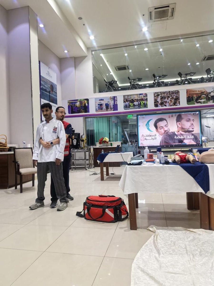 HtmiKSA's tweet photo. Emergencies don't wait—neither should preparation.

At HTMi Saudi Arabia – Riyadh Campus, our trainees participated in a specialized First Aid Workshop, gaining essential life-saving skills including CPR, choking response, bleeding control, and emergency care.

Because great hospitality professionals are also prepared to protect lives.

#HTMiSaudi #FirstAid #Hospitality #Tourism #SkillsForLife